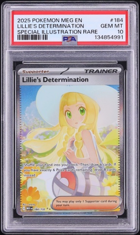 2025 Pokemon Mega Evolution SIR Lillie's Determination #184 PSA 10 GEM MINT