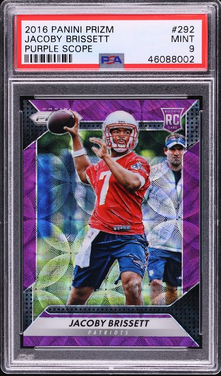 2016 Panini Prizm Purple Scope Jacoby Brissett ROOKIE /99 #292 PSA 9 MINT