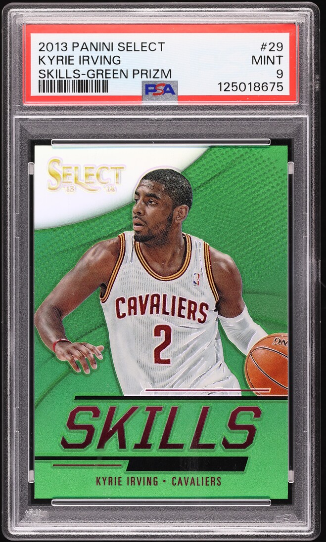 2013 Select Skills Green Prizm Kyrie Irving /5 #29 PSA 9 MINT - Photo 1