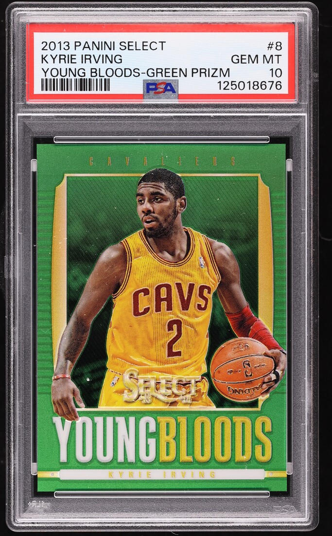 2013 Select Young Bloods Green Prizm Kyrie Irving /5 #8 PSA 10 GEM MINT - Photo 1