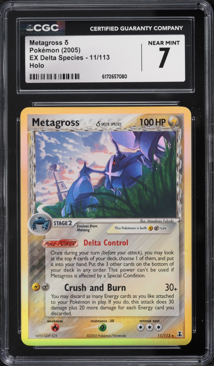 2005 Pokemon EX Delta Species Holo Metagross #11 CGC 7 NRMT