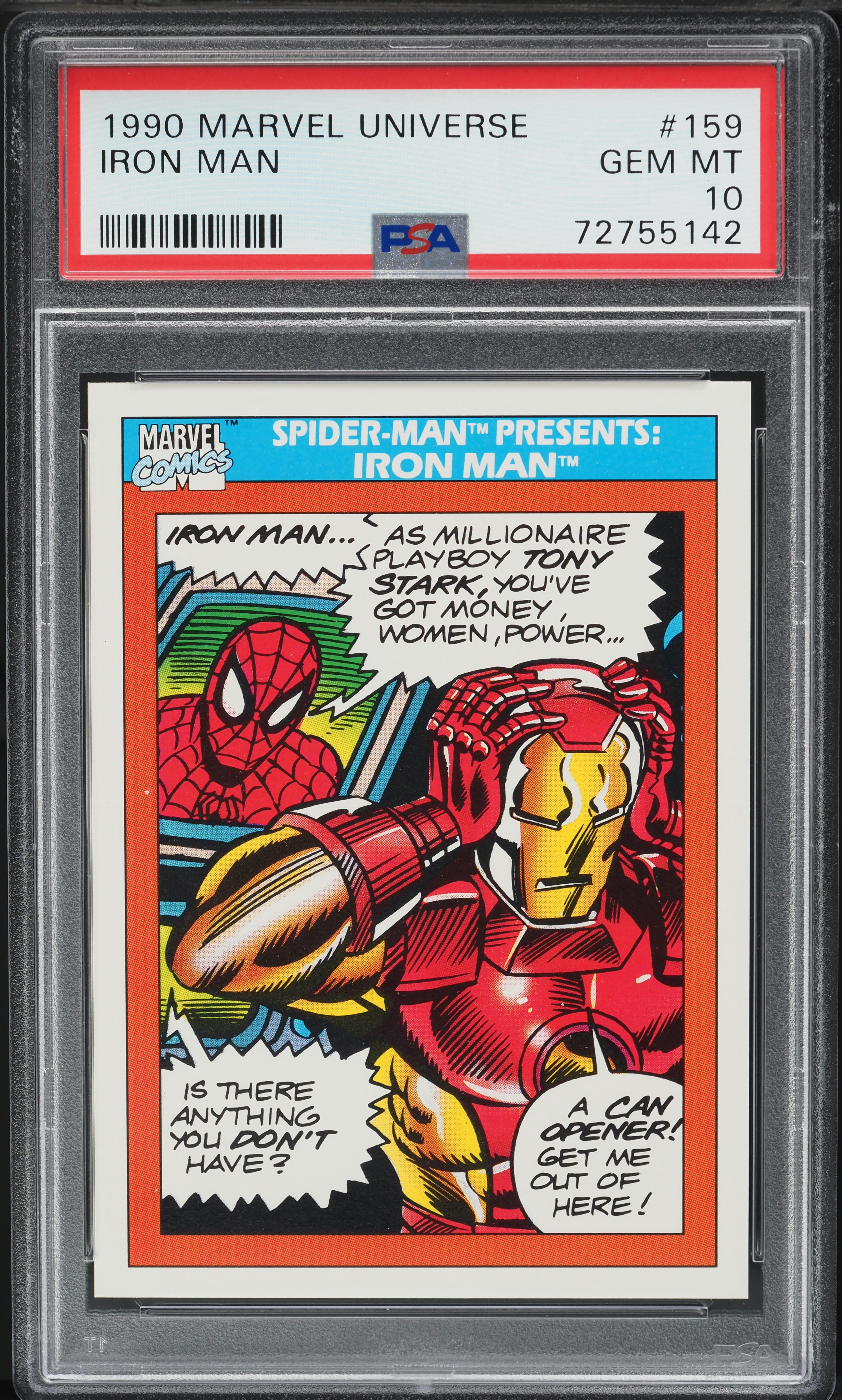 1990 Impel Marvel Universe Iron Man #159 PSA 10 GEM MINT