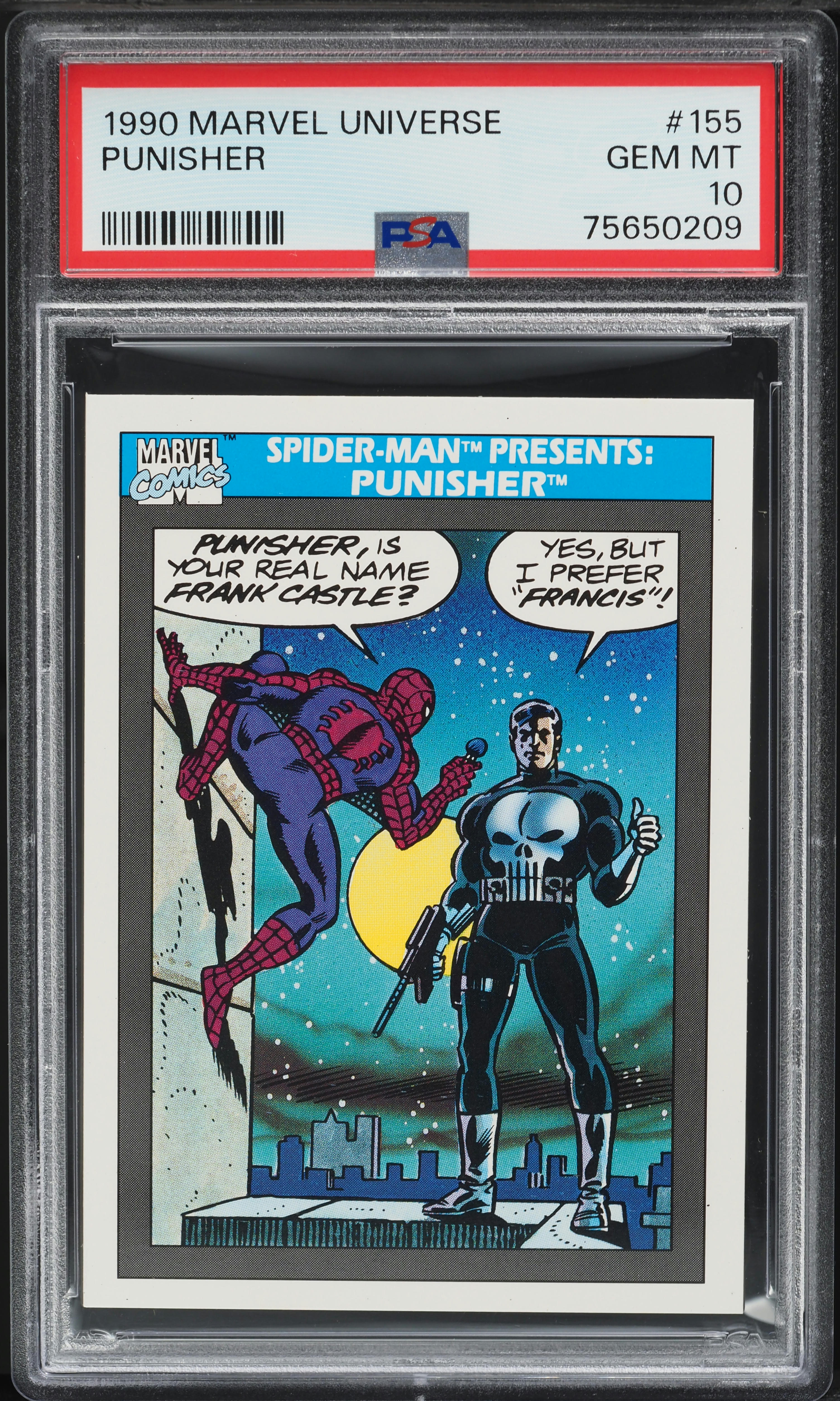 1990 Impel Marvel Universe Punisher #155 PSA 10 GEM MINT