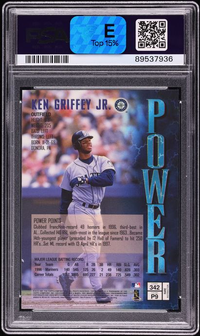 1997 Finest Refractor Ken Griffey Jr. #342 PSA 10 GEM MINT