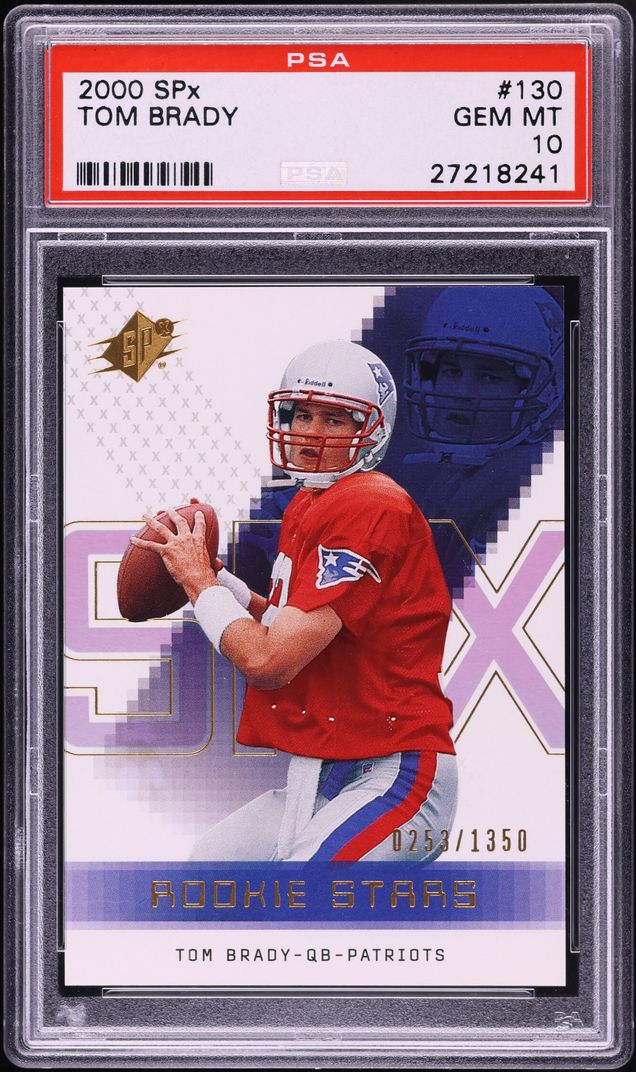 2000 SPx Football Tom Brady ROOKIE /1350 #130 PSA 10 GEM MINT