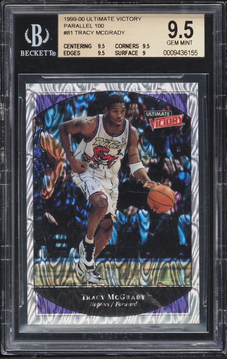 1999 Ultimate Victory Parallel Tracy McGrady /100 #81 BGS 9.5 GEM MINT - Photo 1