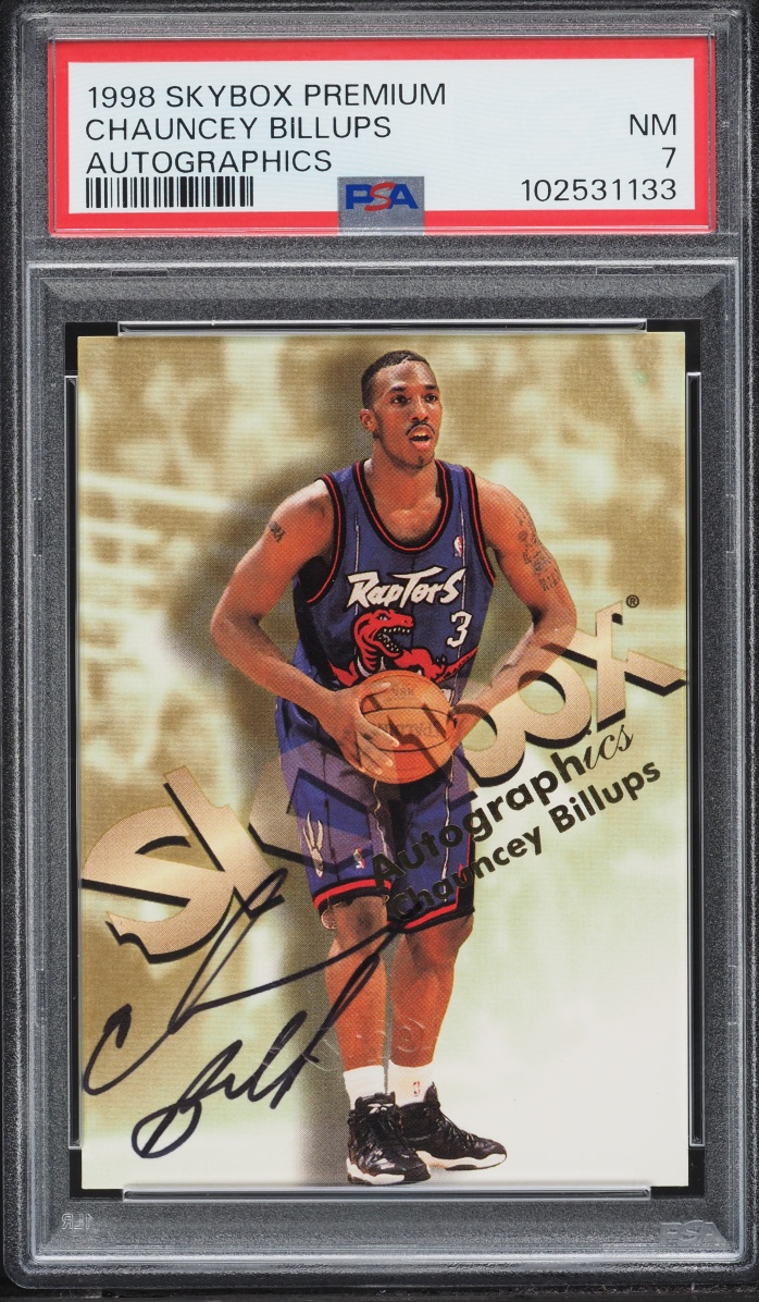 1998 Skybox Premium Chauncey Billups AUTO PSA 7 NRMT - Photo 1