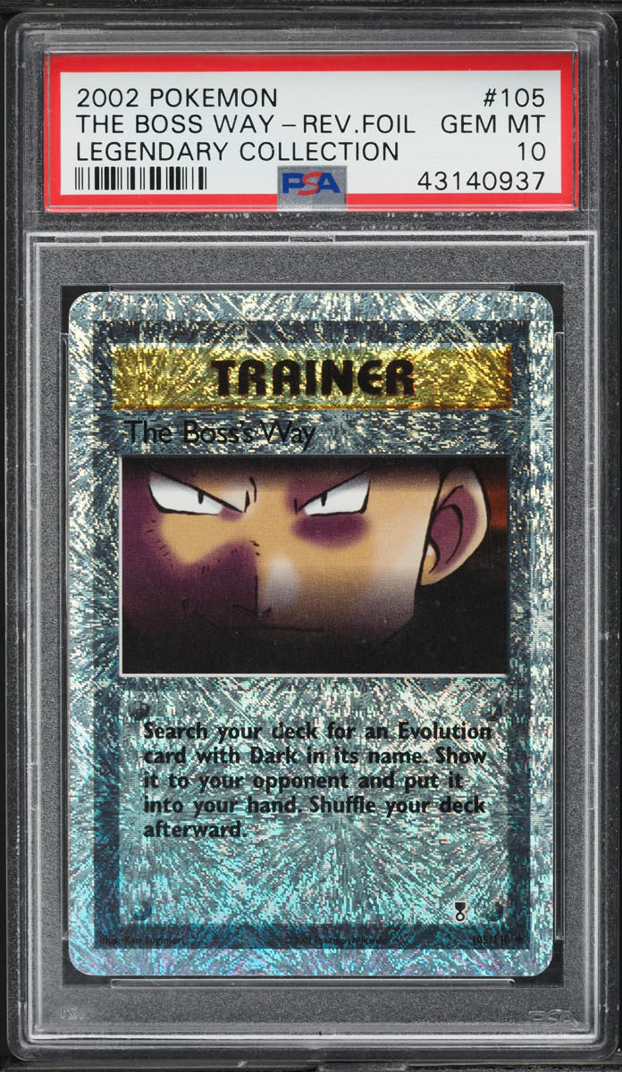 2002 Pokemon Legendary Collection Reverse Holo The Boss Way #105 PSA 10 GEM MINT