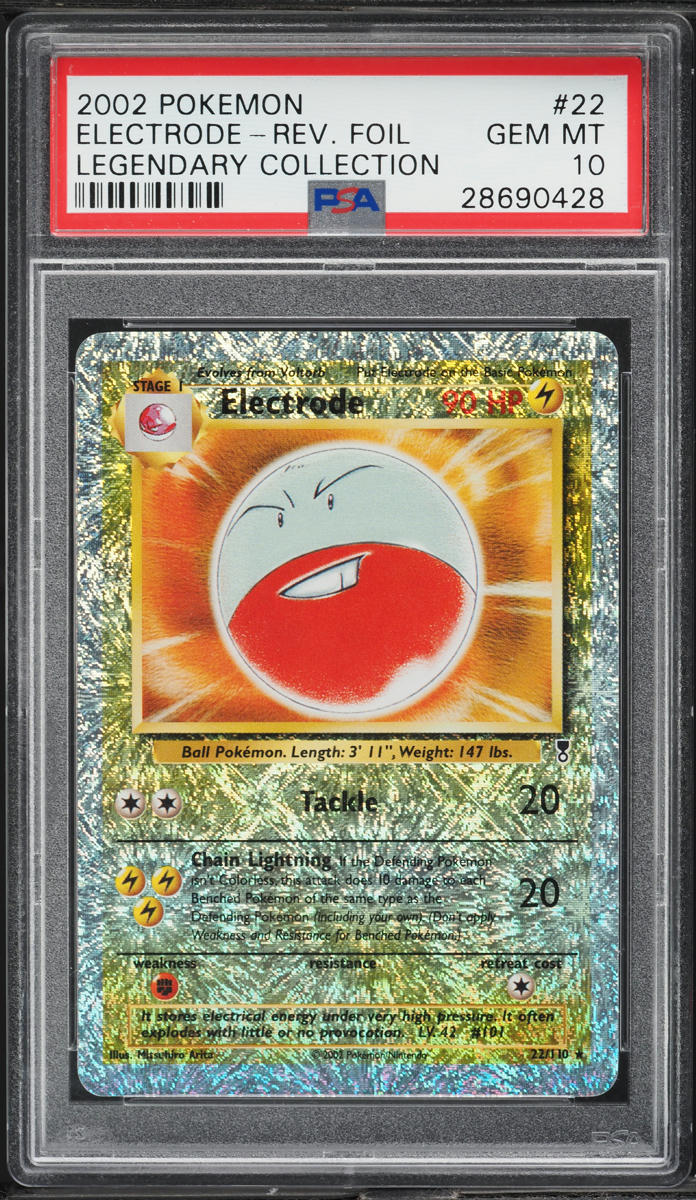 2002 Pokemon Legendary Collection Reverse Holo Electrode #22 PSA 10 GEM MINT