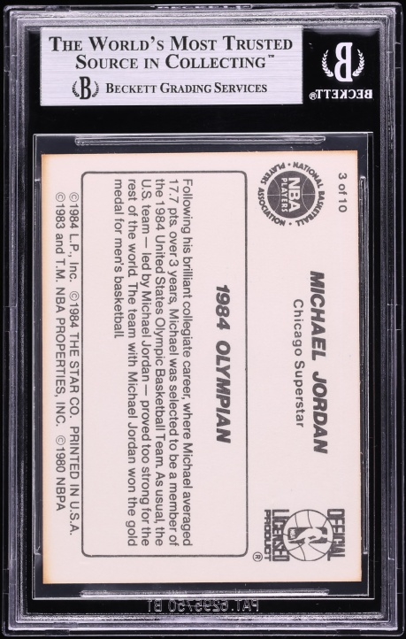 1986 Star MJ Michael Jordan ROOKIE #3 BGS 9 MINT - Photo 2