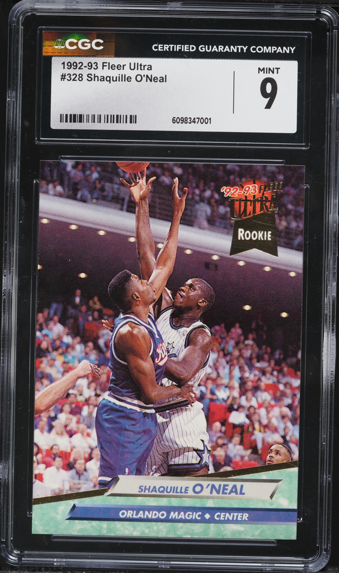 1992 Ultra Basketball Shaquille O'Neal ROOKIE #328 CGC 9 MINT