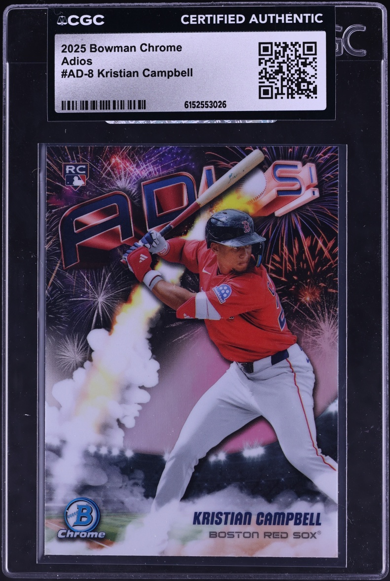 2025 Bowman Chrome Adios Kristian Campbell ROOKIE #AD-8 CGC AUTH