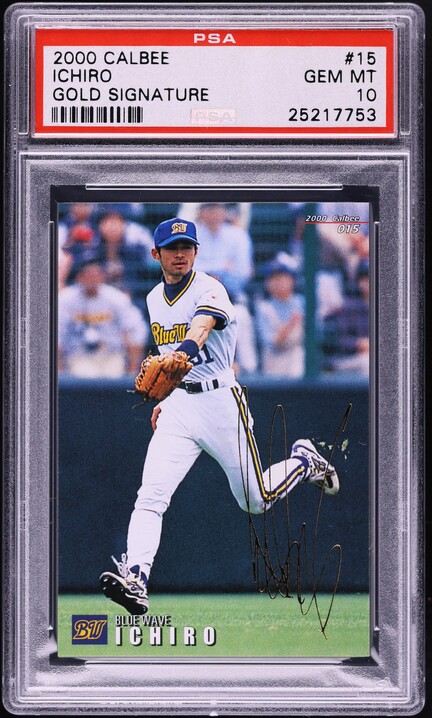 ichiro psa10 calbee gold facsimile　イチロー 1999 Calbee Gold Facsimile Ichiro ROOKIE #128 PSA 10 GEM