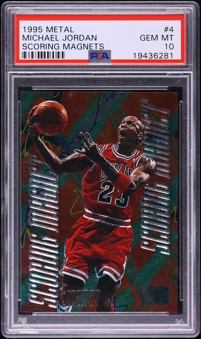 1995 Metal Scoring Magnet Michael Jordan #4 PSA 10 GEM MINT