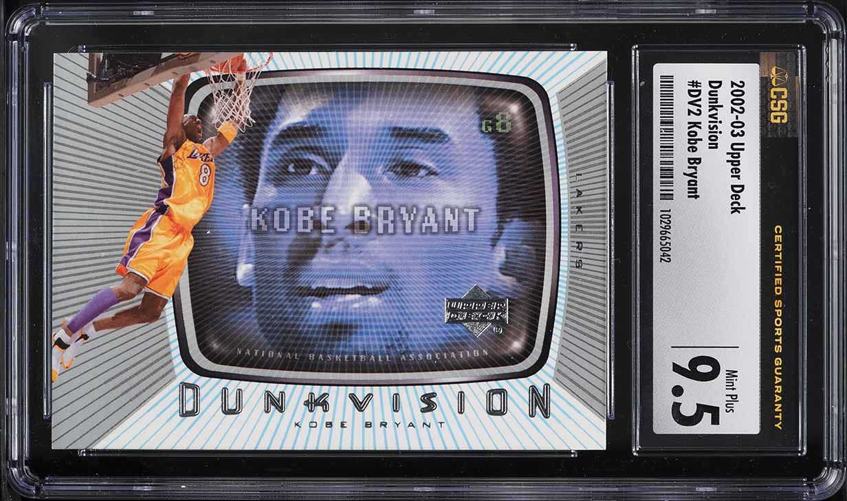 2002 Upper Deck Dunkvision Kobe Bryant #DV2 CSG 9.5 MINT+