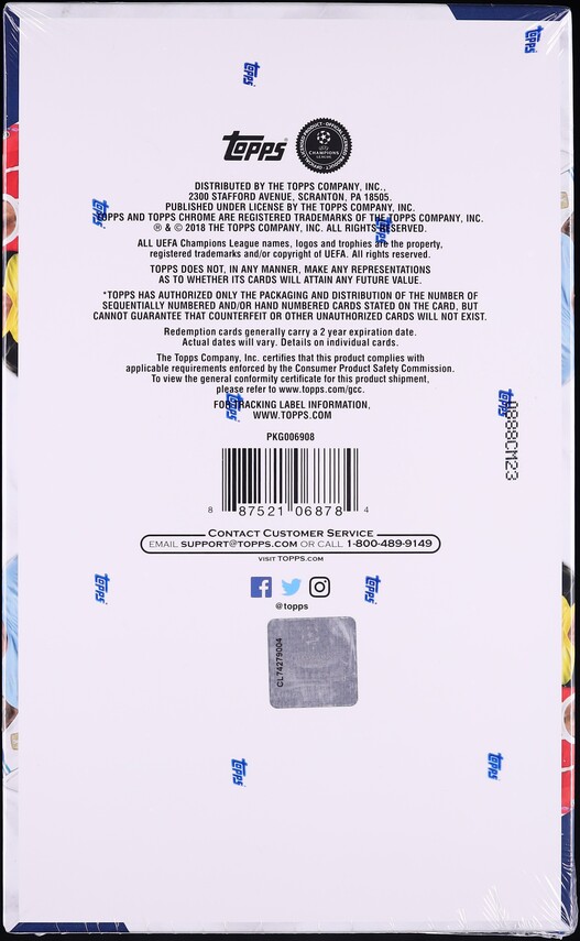 2017 Topps Chrome Soccer UEFA Champions League Sealed Hobby Box - Photo 2