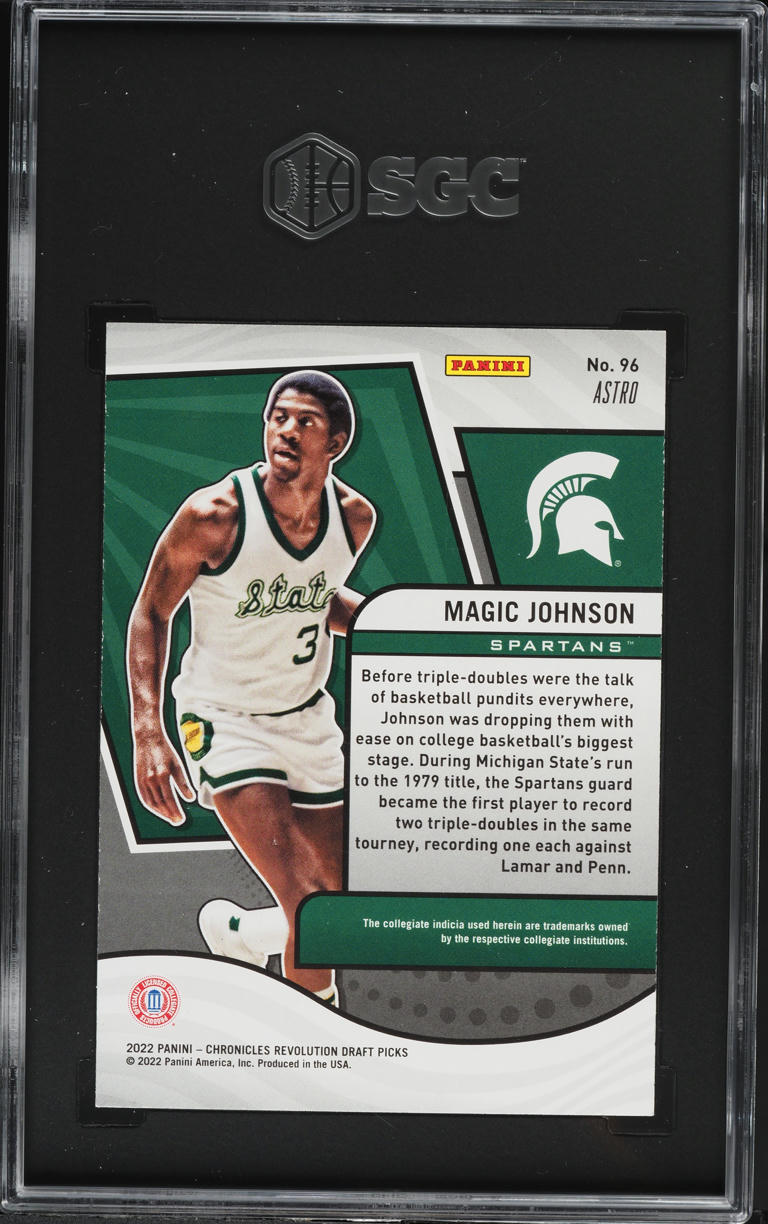 2022 Panini Chronicles Draft Picks Revolution Astro Magic Johnson #96 SGC 9 MINT
