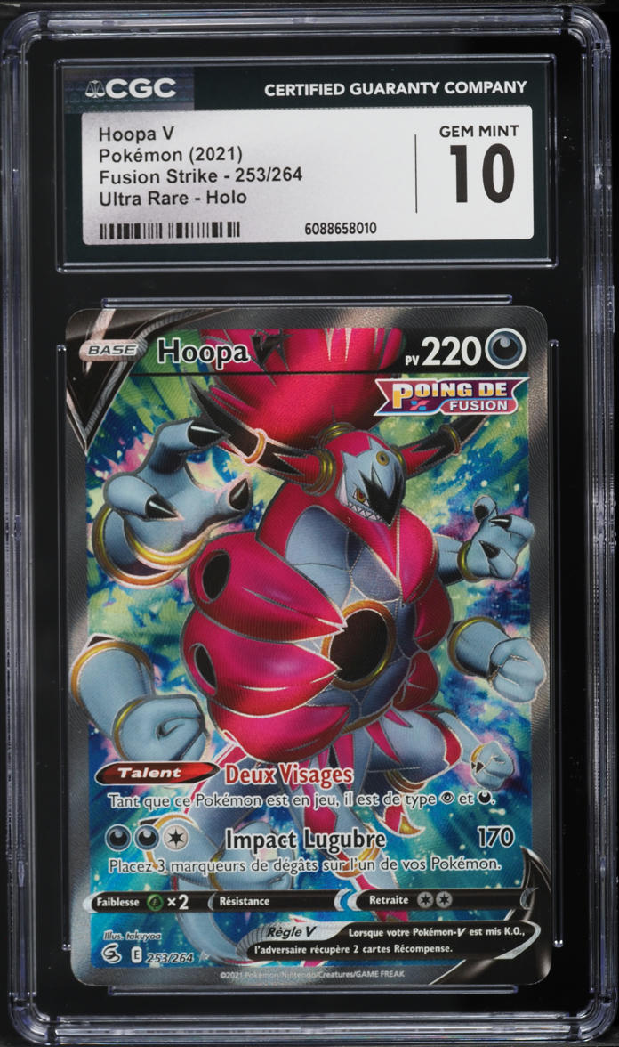 2021 Pokemon Sword & Shield Fusion Strike Full Art Hoopa V #253 CGC 10 GEM MINT