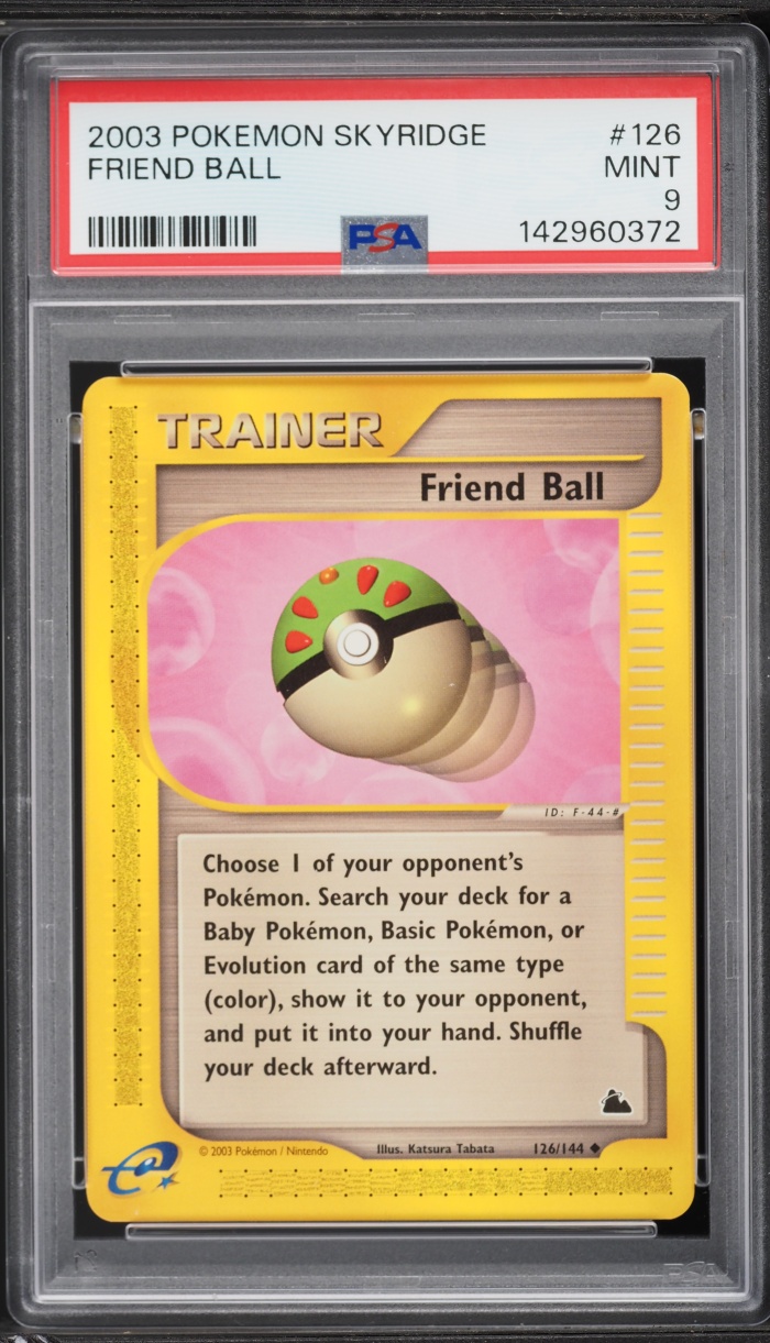 2003 Pokemon Skyridge Friend Ball #126 PSA 9 MINT