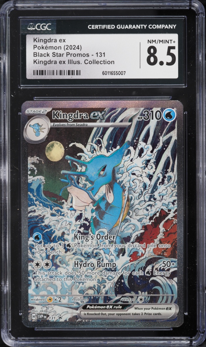 2024 Pokemon Scarlet & Violet Promo Illustration Collection Full Art Kingdra Ex #131 CGC 8.5
