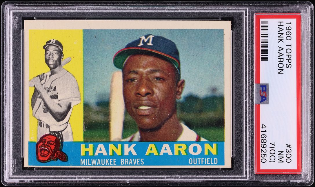 1960 Topps Hank Aaron #300 PSA 7(oc) NRMT