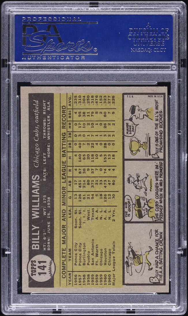 1961 Topps Billy Williams ROOKIE #141 PSA 8 NM-MT