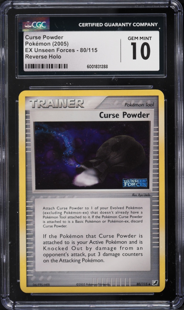 2005 Pokemon EX Unseen Forces Reverse Holo Curse Powder #80 CGC 10 GEM MINT
