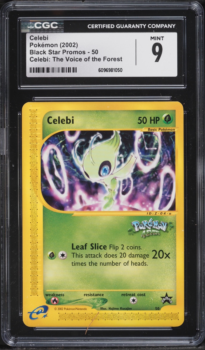 2002 Pokemon Black Star Promo The Voice Of The Forest Celebi #50 CGC 9 MINT