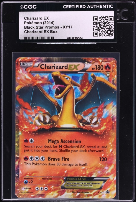 2014 Pokemon XY Black Star Promo Holo Charizard EX #XY17 CGC AUTH