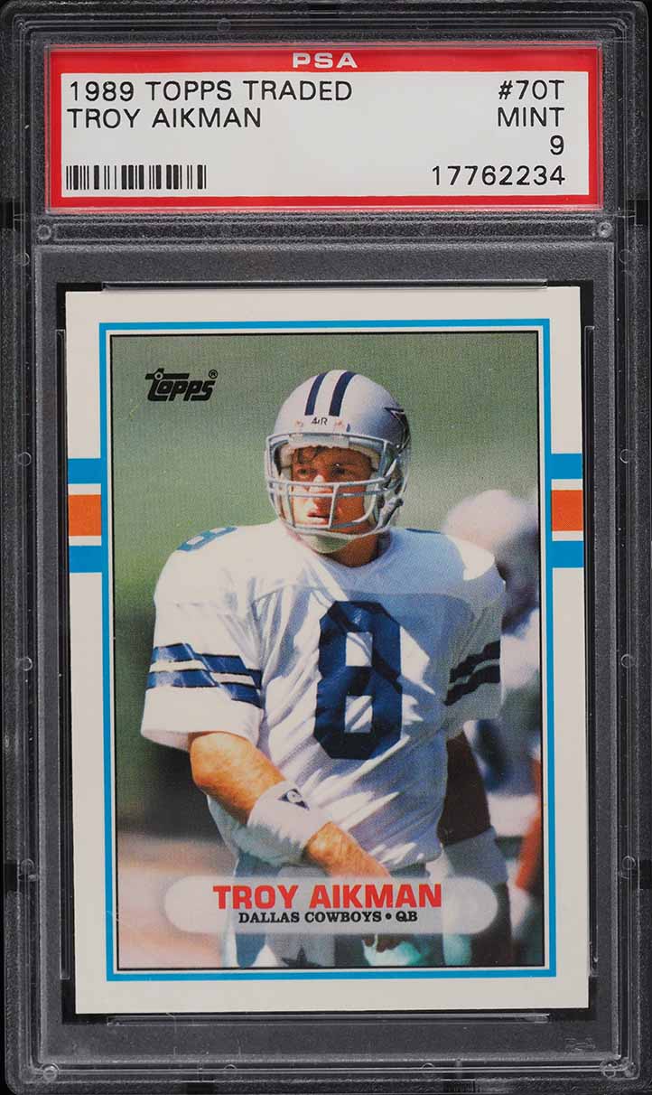 1989 Topps Traded Troy Aikman ROOKIE #70T PSA 10 GEM MINT on