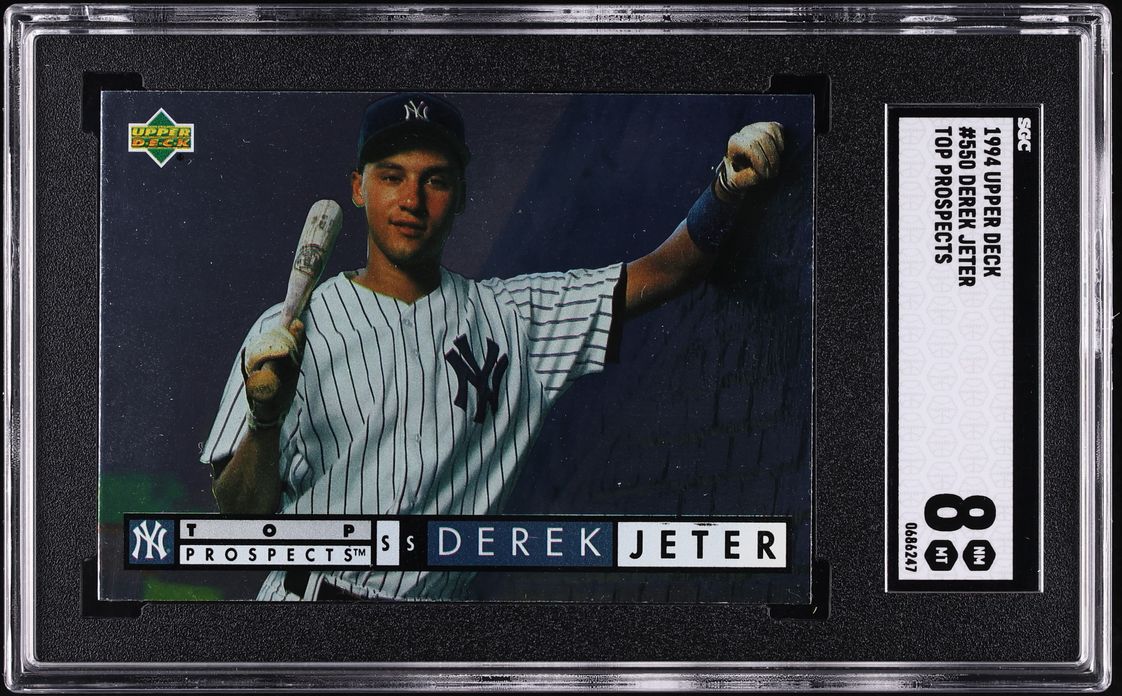 1994 Upper Deck Top Prospects Derek Jeter ROOKIE #550 SGC 8 NM-MT
