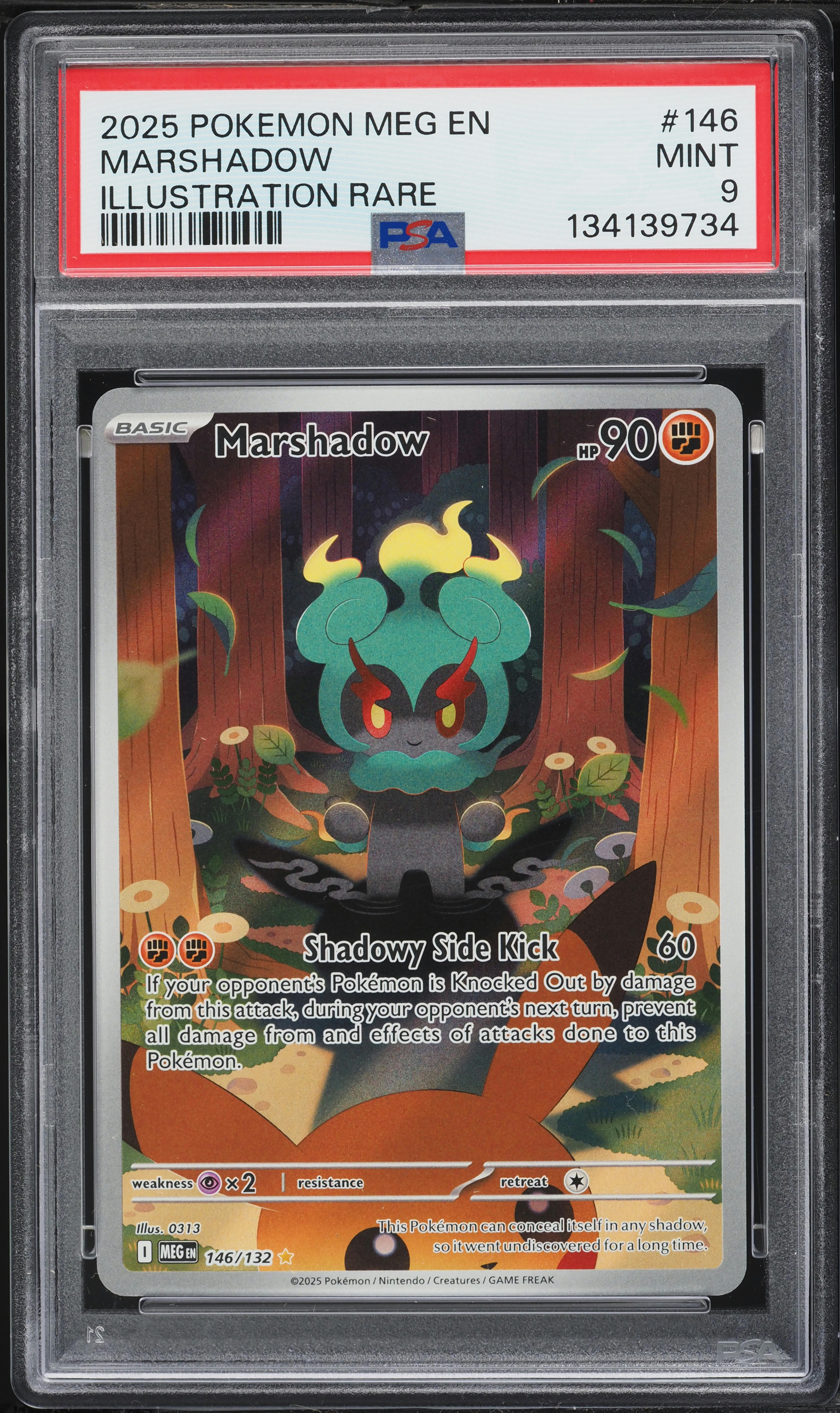 2025 Pokemon Mega Evolution IR Marshadow #146 PSA 9 MINT
