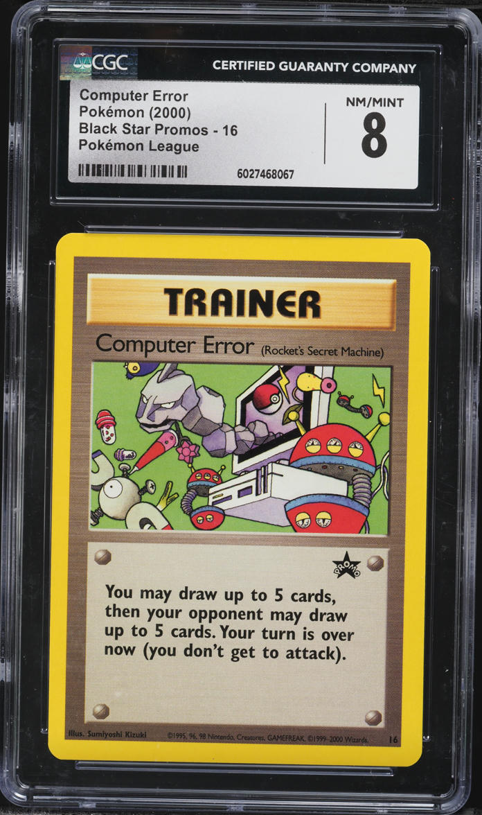 2000 Pokemon League Promo Computer Error #16 CGC 8 NM-MT