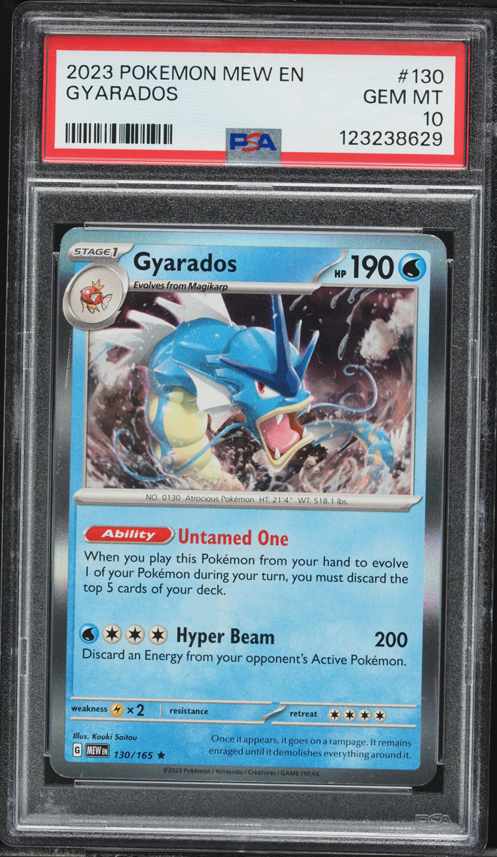 2023 Pokemon Scarlet & Violet Mew Gyarados #130 PSA 10 GEM MINT