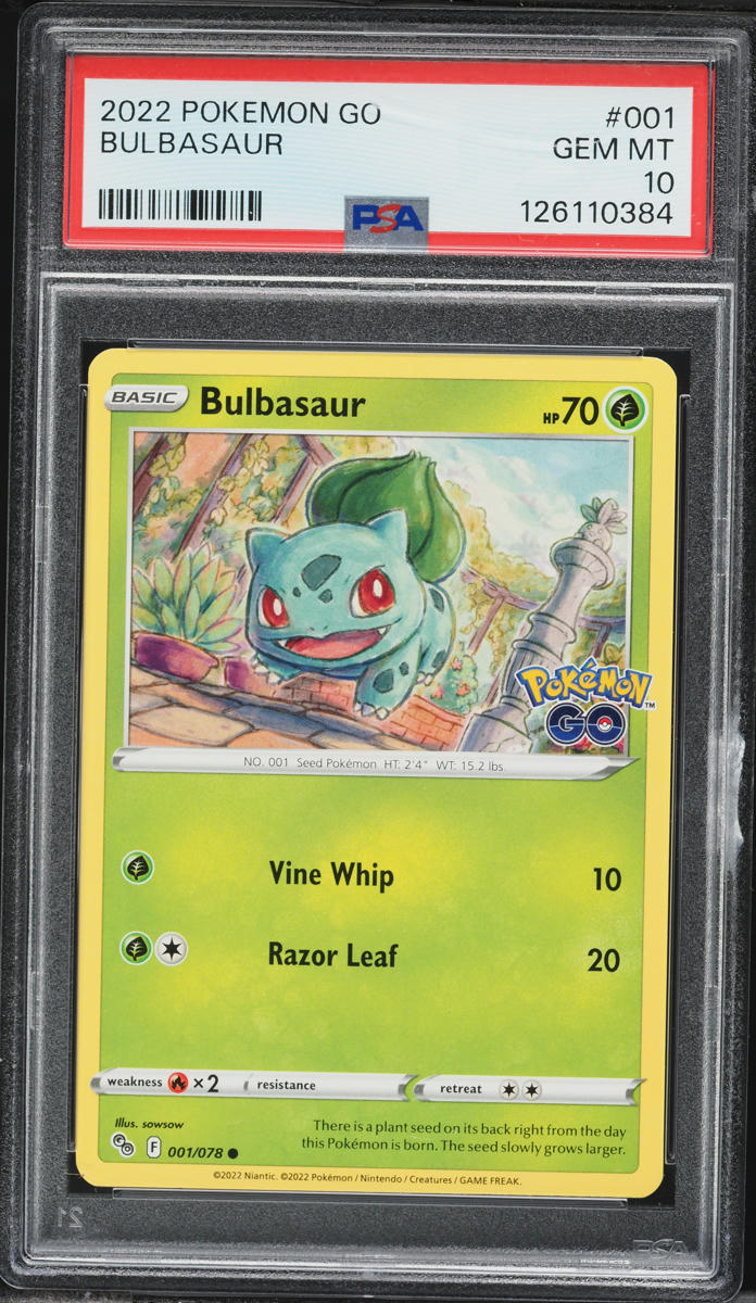 2022 Pokemon Sword & Shield Pokemon Go Bulbasaur #001 PSA 10 GEM MINT