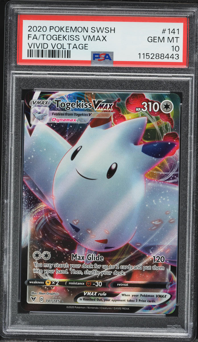 2020 Pokemon Sword & Shield Vivid Voltage Alt Art Togekiss VMAX #141 PSA 10 GEM MINT