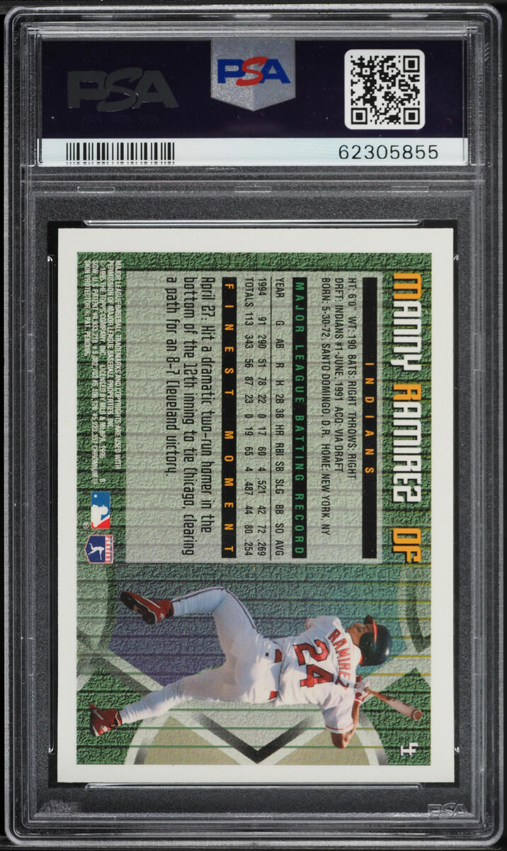 1995 Finest Manny Ramirez #4 PSA 9 MINT