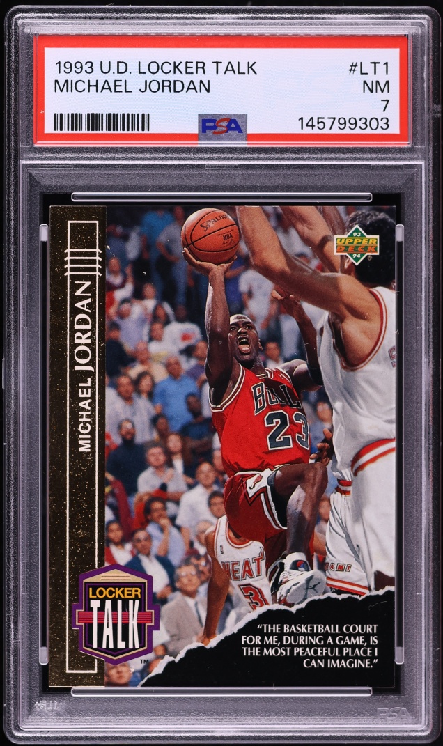 1993 Upper Deck Locker Talk Michael Jordan #LT1 PSA 7 NRMT