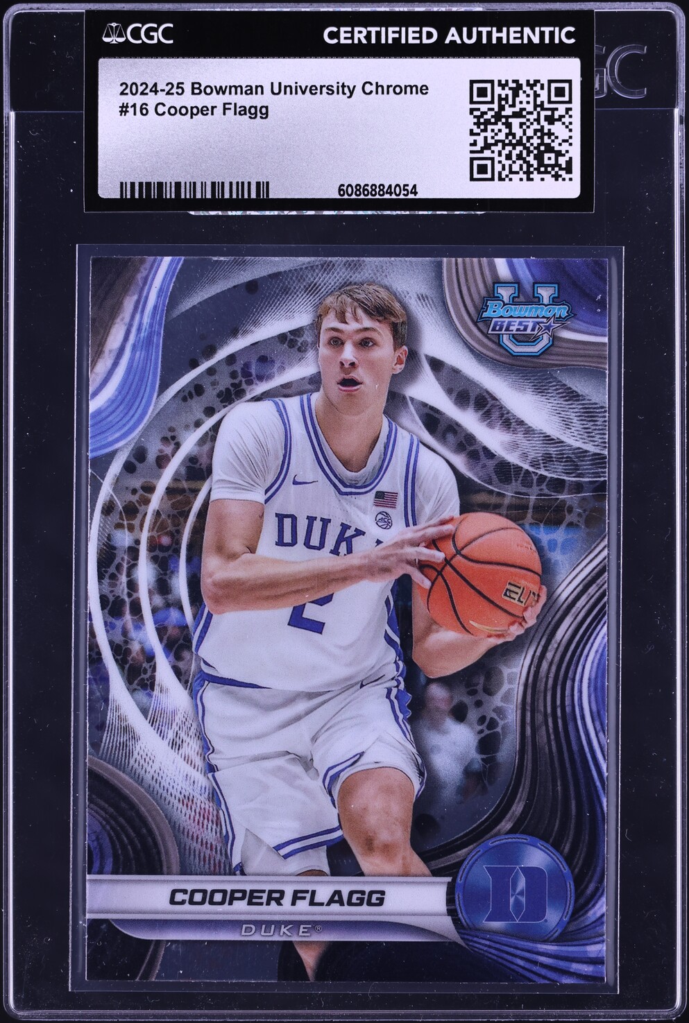 2024 Bowman Chrome University Cooper Flagg ROOKIE #16 CGC AUTH
