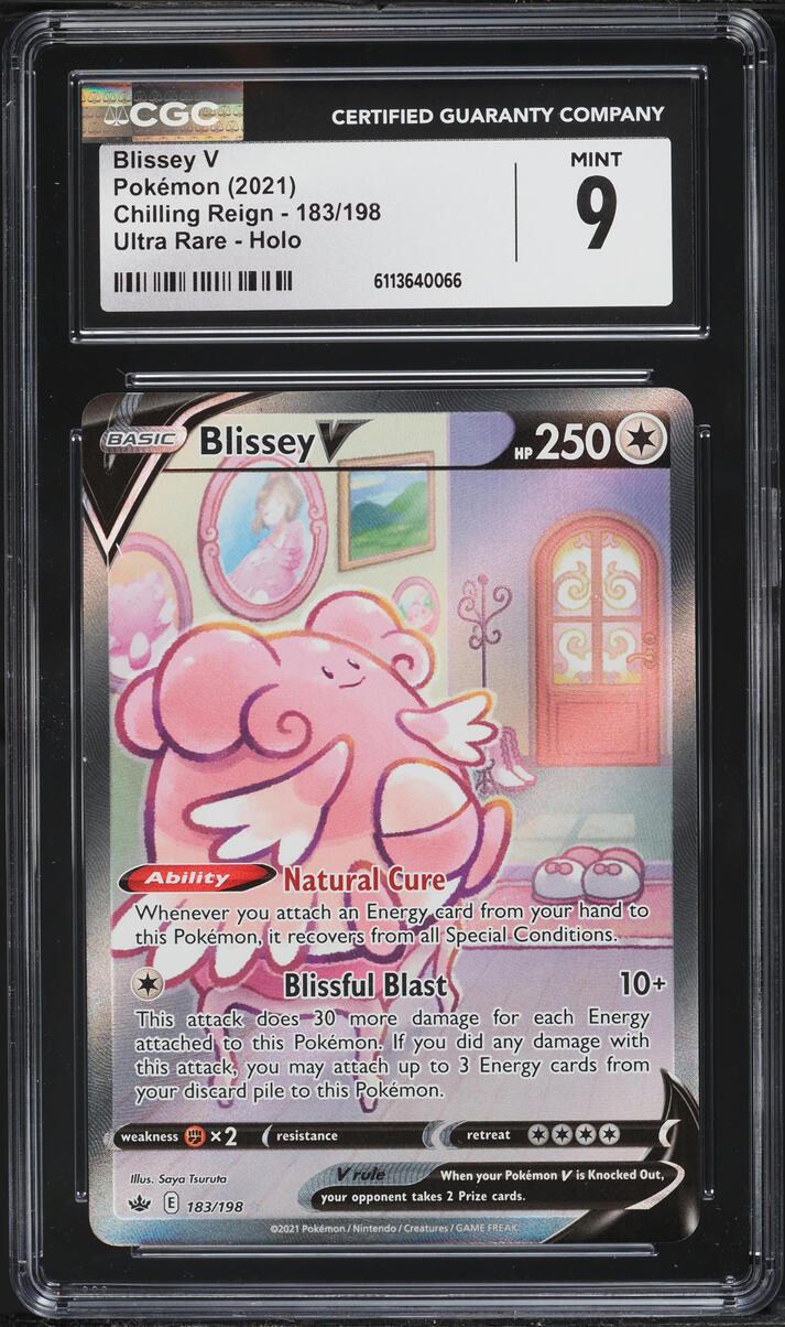 2021 Pokemon Sword & Shield Chilling Reign Alt Art Blissey V #183 CGC 9 MINT