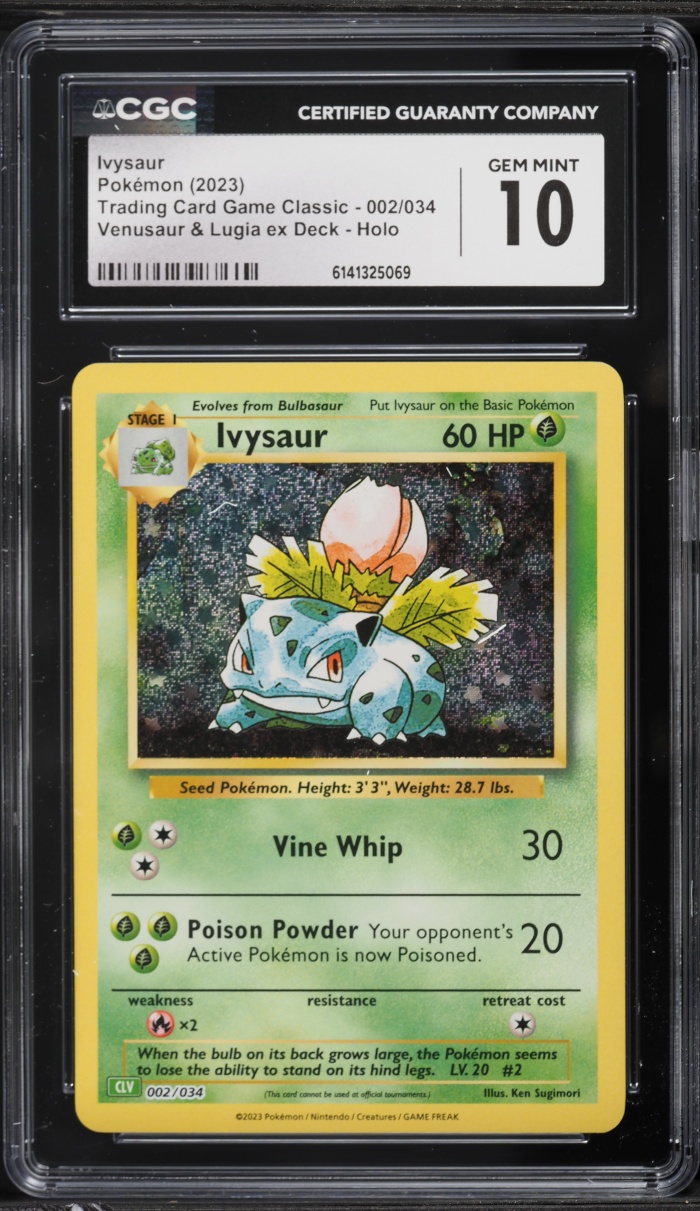 2023 Pokemon TCG Classic Collection Holo Ivysaur #2 CGC 10 GEM MINT