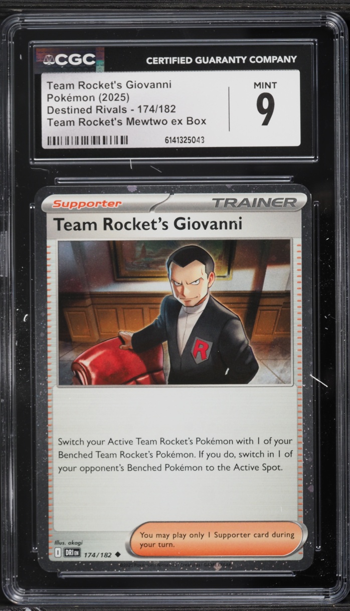 2025 Pokemon Scarlet & Violet Destined Rivals Team Rocket's Giovanni #174 CGC 9 MINT