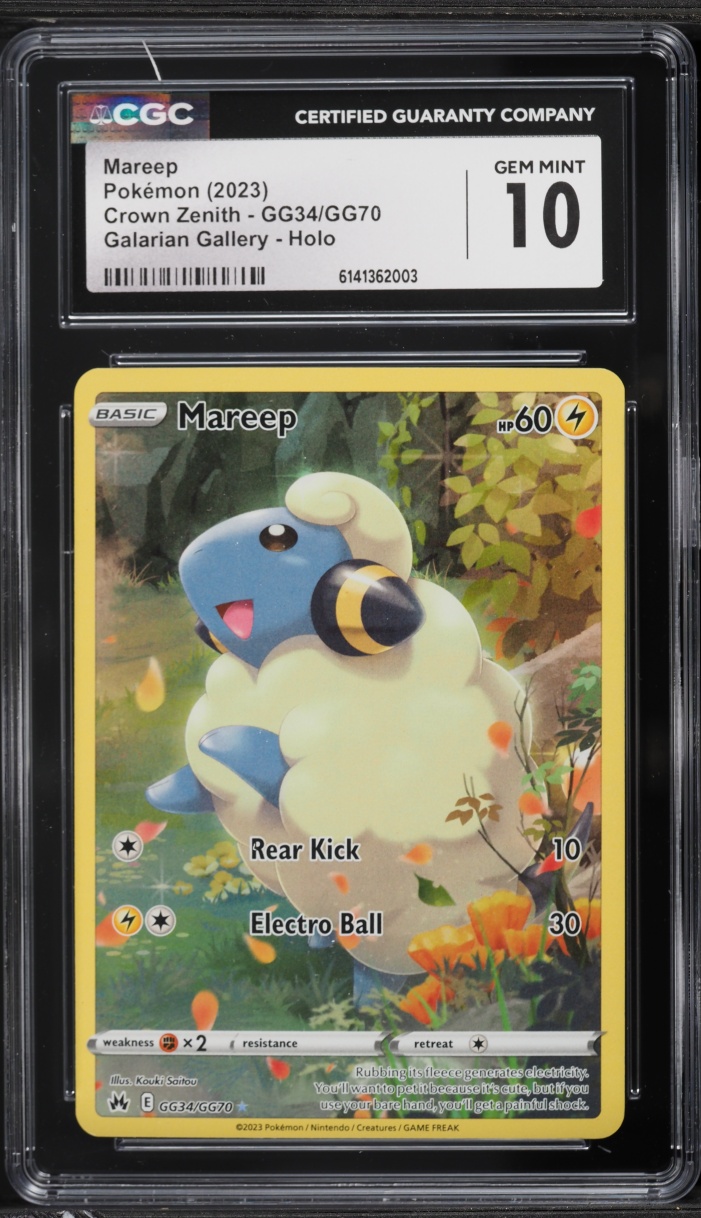 2023 Pokemon Sword & Shield Crown Zenith Galarian Gallery Alt Art Mareep #GG34 CGC 10 GEM MINT