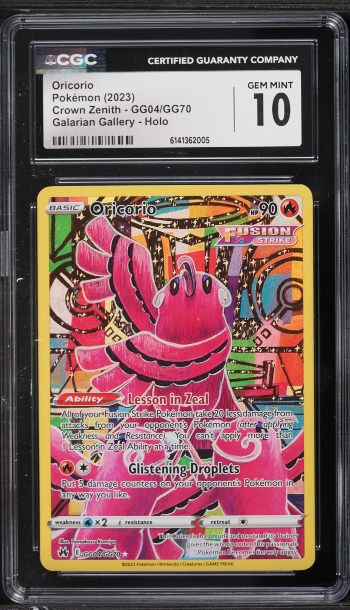 2023 Pokemon Sword & Shield Crown Zenith Full Art Oricorio #GG04 CGC 10 GEM MINT