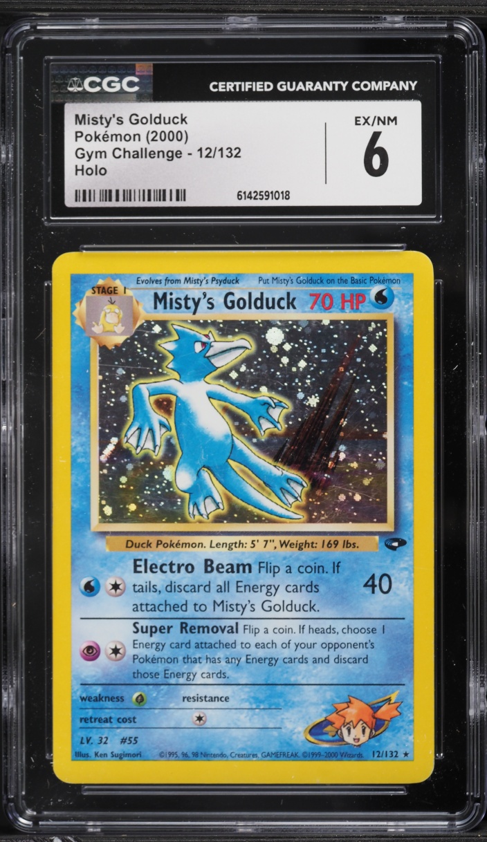 2000 Pokemon Gym Challenge Holo Misty's Golduck #12 CGC 6 EXMT