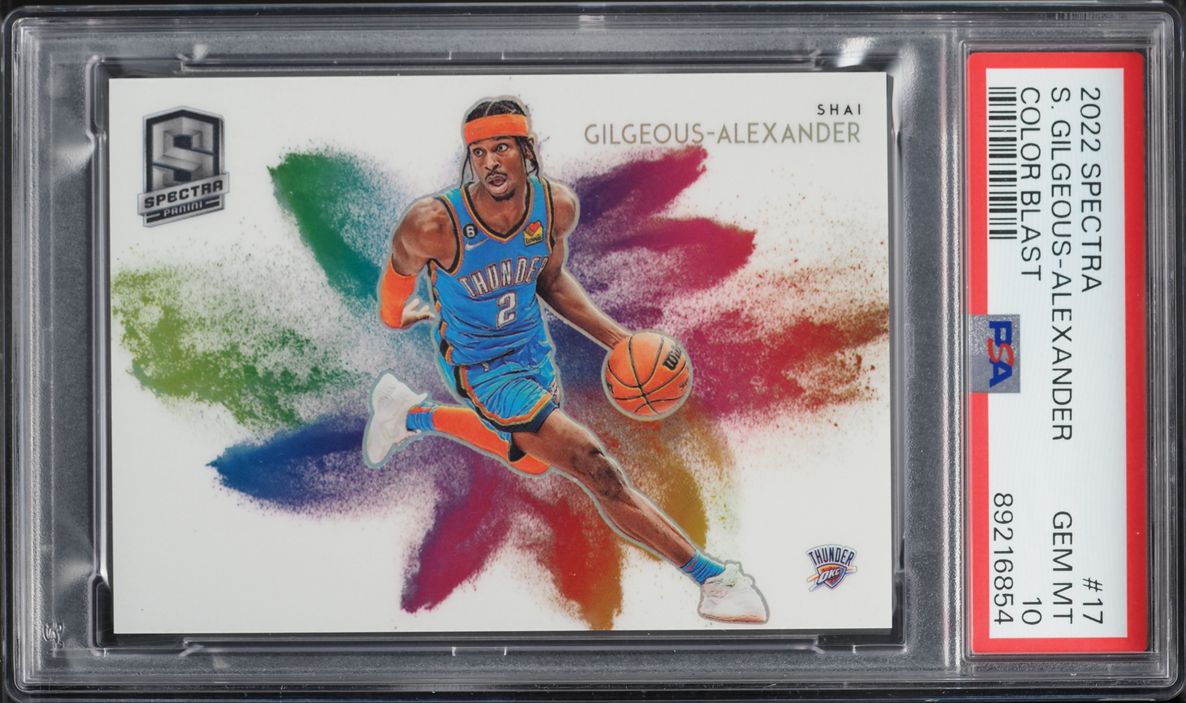 2022 Panini Spectra Color Blast Shai Gilgeous-Alexander #17 PSA 10 GEM MINT