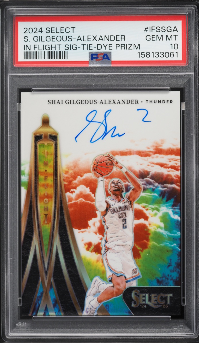 2024 Select In Flight Tie-Dye Prizm Shai Gilgeous-Alexander /25 #IFSSGA PSA 10 GEM MINT