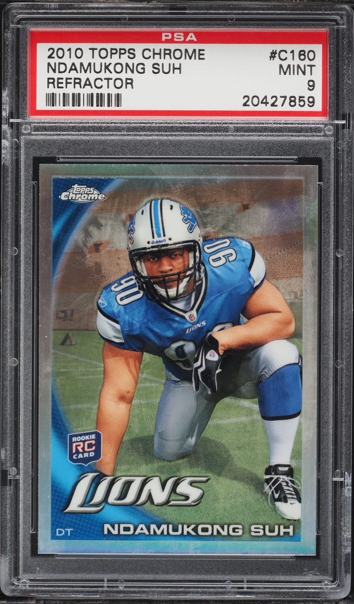 2010 Topps Chrome Refractor Ndamukong Suh ROOKIE #C160 PSA 9 MINT