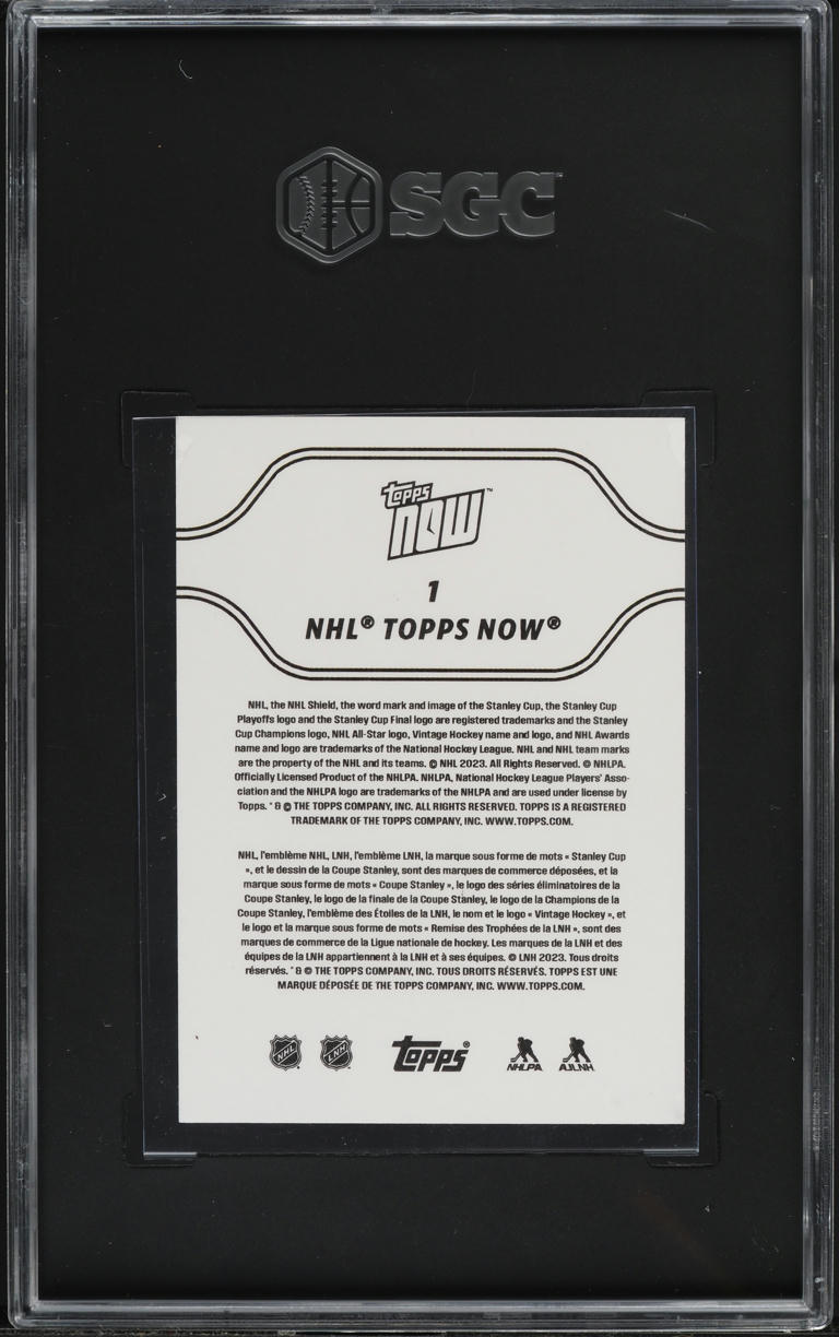2023 Topps NHL Now Stickers Connor Bedard ROOKIE #1 SGC 9.5 MINT+