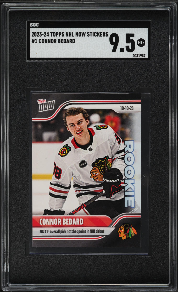 2023 Topps NHL Now Stickers Connor Bedard ROOKIE #1 SGC 9.5 MINT+